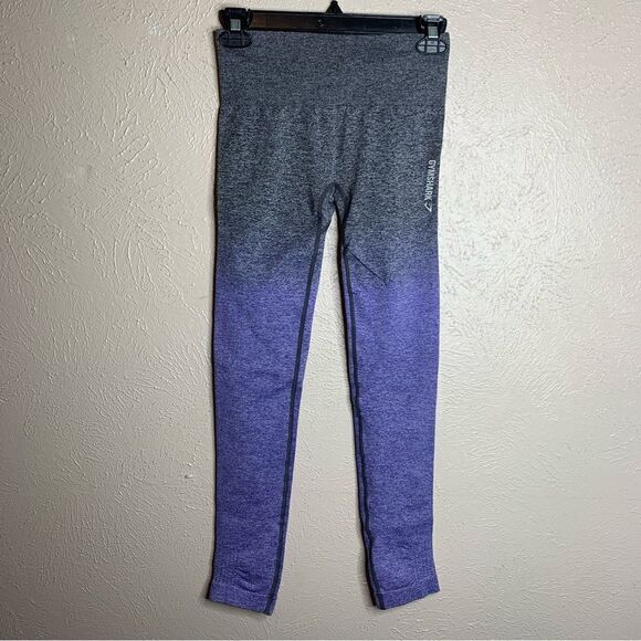 Gymshark seamless ombre high waisted leggings gray blue - Picture 2 of 10